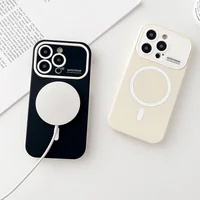 Противоударный чехол "Matte Larg" Case with MagSafe для Apple iPhone 15 Pro Max Черный