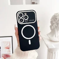 Силиконовый чехол "Matte Large" Case with MagSafe для Apple iPhone 11 Pro Max Черный