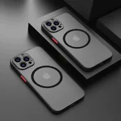 Силіконовий чохол "Armor Matte Cover" Case with MagSafe для iPhone 15 Pro Max Чорний