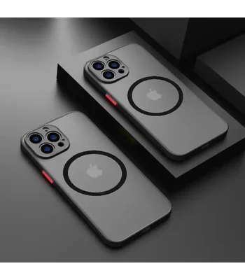 Силіконовий чохол "Armor Matte Cover" Case with MagSafe для iPhone 15 Pro Max Чорний