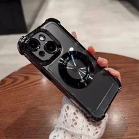 Силіконовий чохол Black Hard Case with MagSafe для iPhone 13 Чорний