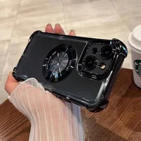 Силіконовий чохол Black Hard Case with MagSafe для iPhone 13 Чорний