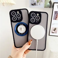 Чехол TPU+PC "Armor Matte Ring" Case with MagSafe для iPhone 13 Pro Max Gold