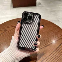 Силиконовый чехол "Carbon Fiber"  для Apple iPhone 13 Pro Max Черный
