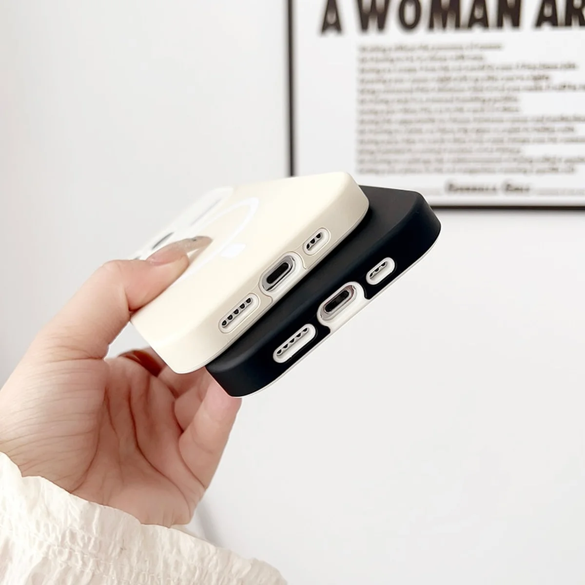 Силиконовый чехол "Matte Large" Case with MagSafe для Apple iPhone 11 Pro Max Черный