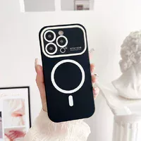 Силиконовый чехол "Matte Large" Case with MagSafe для Apple iPhone 11 Pro Max Черный