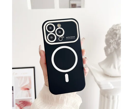 Противоударный чехол "Matte Larg" Case with MagSafe для Apple iPhone 13 Pro Max Черный