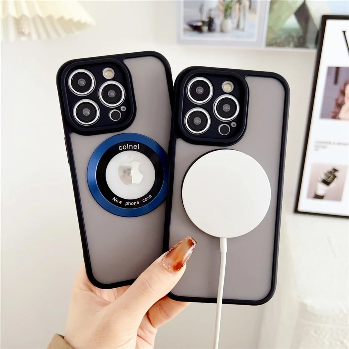 Чехол TPU+PC "Armor Matte Ring" Case with MagSafe для iPhone 14 Pro Max Black