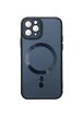 Чехол TPU+Glass Sapphire Midnight with MagSafe для Apple iPhone 12 Pro Max (6.7") Черный / Black