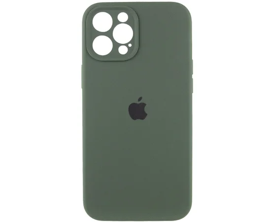 Чехол Silicone Case Full Camera Protective (AA) для Apple iPhone 12 Pro Max (6.7") Зеленый / Cyprus Green / PVH