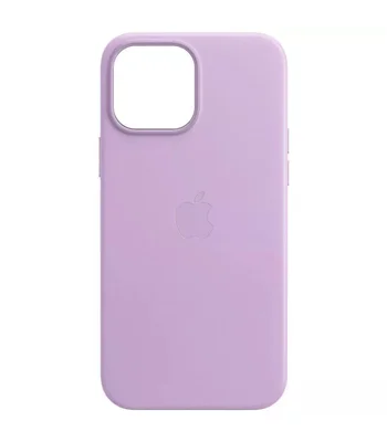 Кожаный чехол Leather Case (AA Plus) with MagSafe для Apple iPhone 12 Pro Max (6.7") Elegant purple