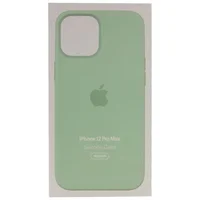 Чохол Silicone case (AAA) full with Magsafe and Animation для Apple iPhone 12 Pro Max (6.7 ") Зелений / Pistachio
