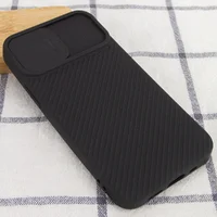 Чехол Camshield Square TPU со шторкой для камеры для Apple iPhone 12 Pro Max (6.7") Черный