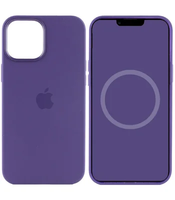 Чехол Silicone case (AAA) full with Magsafe and Animation для Apple iPhone 12 Pro Max (6.7") Фиолетовый / Amethyst