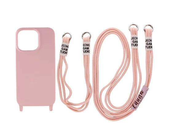 Чехол TPU two straps California для Apple iPhone 12 Pro Max (6.7") Розовый / Pink Sand