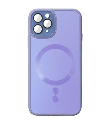 Чехол TPU+Glass Sapphire Midnight with MagSafe для Apple iPhone 12 Pro Max (6.7") Сиреневый / Dasheen