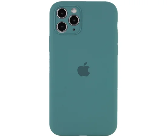 Чехол Silicone Case Full Camera Protective (AA) для Apple iPhone 12 Pro Max (6.7") Зеленый / Pine green
