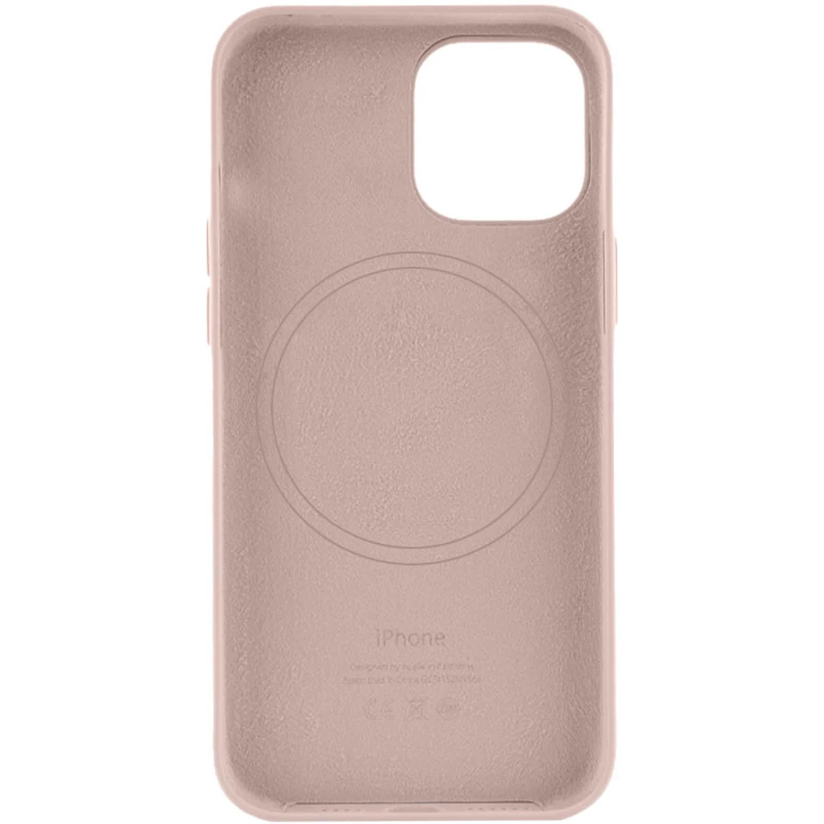 Кожаный чехол Leather Case (AA) with MagSafe для Apple iPhone 12 Pro Max (6.7") Sand Pink