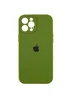 Чехол Silicone Case Full Camera Protective (AA) для Apple iPhone 12 Pro Max (6.7") Зеленый / Dark Olive