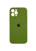 Чехол Silicone Case Full Camera Protective (AA) для Apple iPhone 12 Pro Max (6.7") Зеленый / Dark Olive