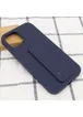 Чехол Silicone Case Hand Holder для Apple iPhone 12 Pro Max (6.7") Темно-синий / Midnight blue