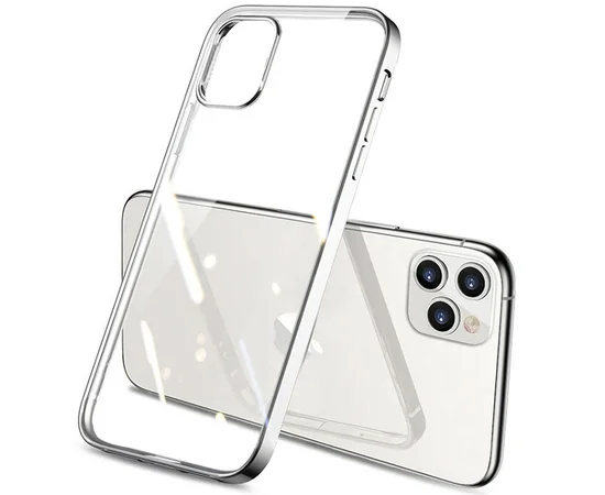 TPU чехол G-Case Shiny Series для Apple iPhone 12 Pro Max (6.7") Серебряный