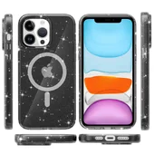 Чохол TPU Galaxy Sparkle (MagFit) для Apple iPhone 12 Pro Max (6.7") Black+Glitter