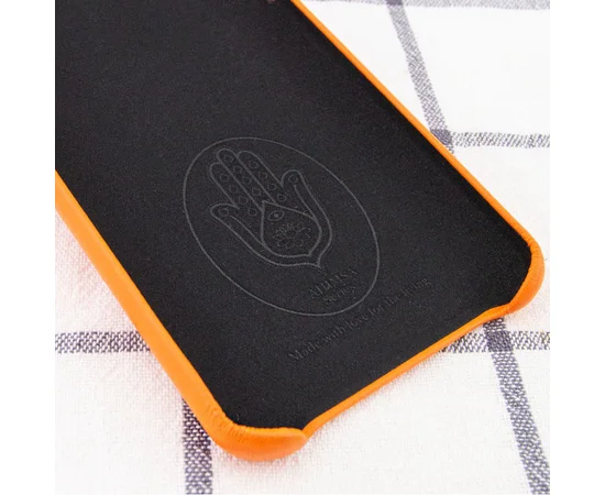 Кожаный чехол AHIMSA PU Leather Case Logo (A) для Apple iPhone 12 Pro Max (6.7") Оранжевый