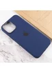 Чехол Silicone case (AAA) full with Magsafe and Animation для Apple iPhone 12 Pro Max (6.7") Синий / Navy blue