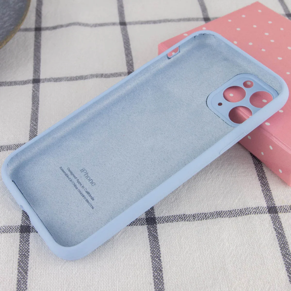 Чехол Silicone Case Full Camera Protective (AA) для Apple iPhone 12 Pro Max (6.7") Голубой / Lilac Blue / PVH
