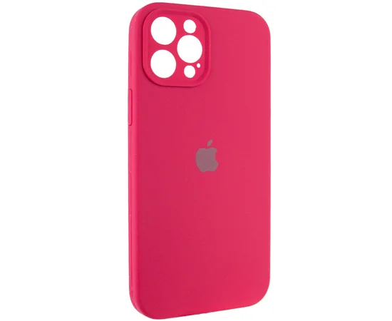 Чохол Silicone Case Full Camera Protective (AA) Apple iPhone 12 Pro Max (6.7") Червоний / Rose Red