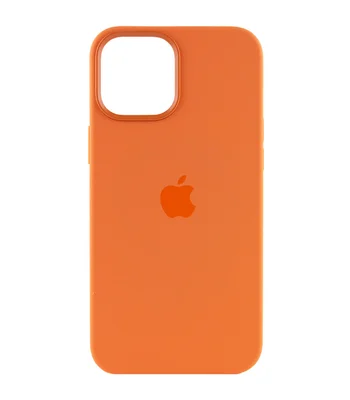Чехол Silicone case (AAA) full with Magsafe and Animation для Apple iPhone 12 Pro Max (6.7") Оранжевый / Kumquat