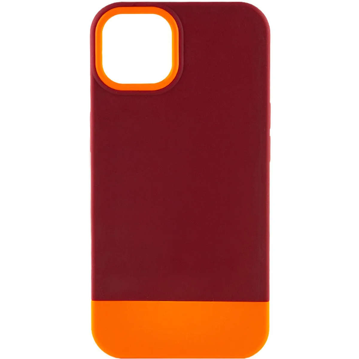 Чехол TPU+PC Bichromatic для Apple iPhone 12 Pro Max (6.7") Brown burgundy / Orange
