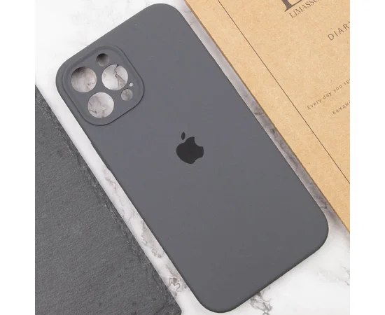Чехол Silicone Case Full Camera Protective (AA) для Apple iPhone 12 Pro Max (6.7") Серый / Dark Gray
