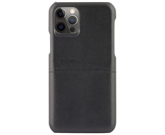 Кожаная накладка G-Case Cardcool Series для Apple iPhone 12 Pro Max (6.7") Черный