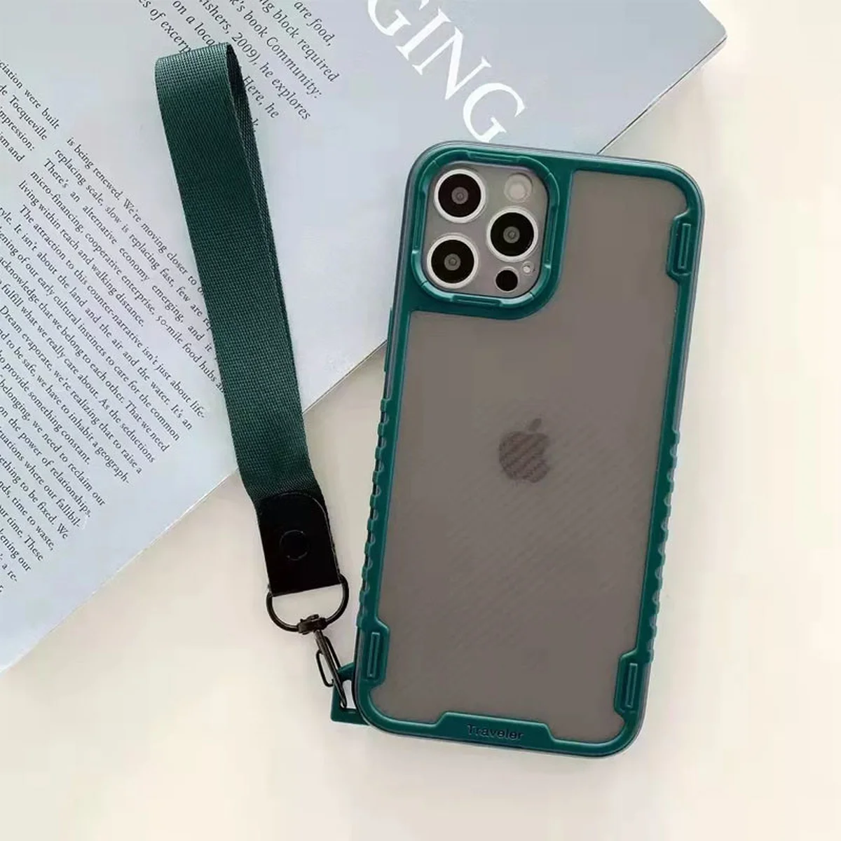 Чехол TPU+PC TRAVEL Carbon для Apple iPhone 12 Pro Max (6.7") Зеленый