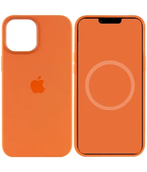 Чехол Silicone case (AAA) full with Magsafe and Animation для Apple iPhone 12 Pro Max (6.7") Оранжевый / Kumquat