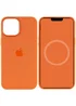 Чехол Silicone case (AAA) full with Magsafe and Animation для Apple iPhone 12 Pro Max (6.7") Оранжевый / Kumquat