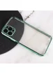 Прозрачный силиконовый чехол с глянцевой окантовкой Full Camera для Apple iPhone 12 Pro Max (6.7") Зеленый
