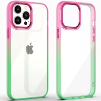 Чехол TPU+PC Fresh sip series для Apple iPhone 12 Pro Max (6.7") Салатовый / Розовый