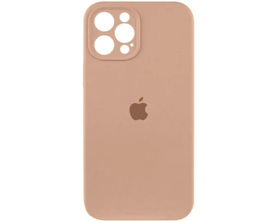 Чехол Silicone Case Full Camera Protective (AA) для Apple iPhone 12 Pro Max (6.7") Бежевый / Desert Gold