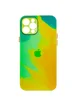 Чехол TPU+Glass Impasto abstract для Apple iPhone 12 Pro Max (6.7") Yellow green