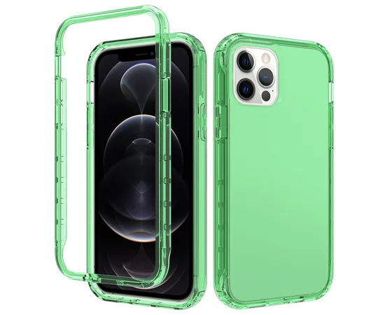 Чехол TPU+PC Full Body с защитой 360 для Apple iPhone 12 Pro Max (6.7") Зеленый