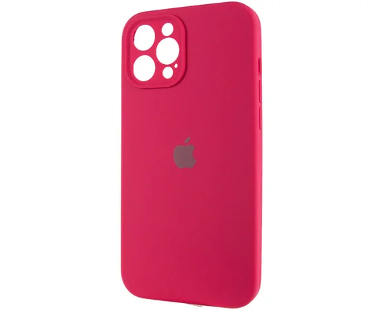 Чохол Silicone Case Full Camera Protective (AA) Apple iPhone 12 Pro Max (6.7") Червоний / Rose Red