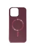 Кожаный чехол Bonbon Leather Metal Style with MagSafe для Apple iPhone 12 Pro Max (6.7") Бордовый / Plum