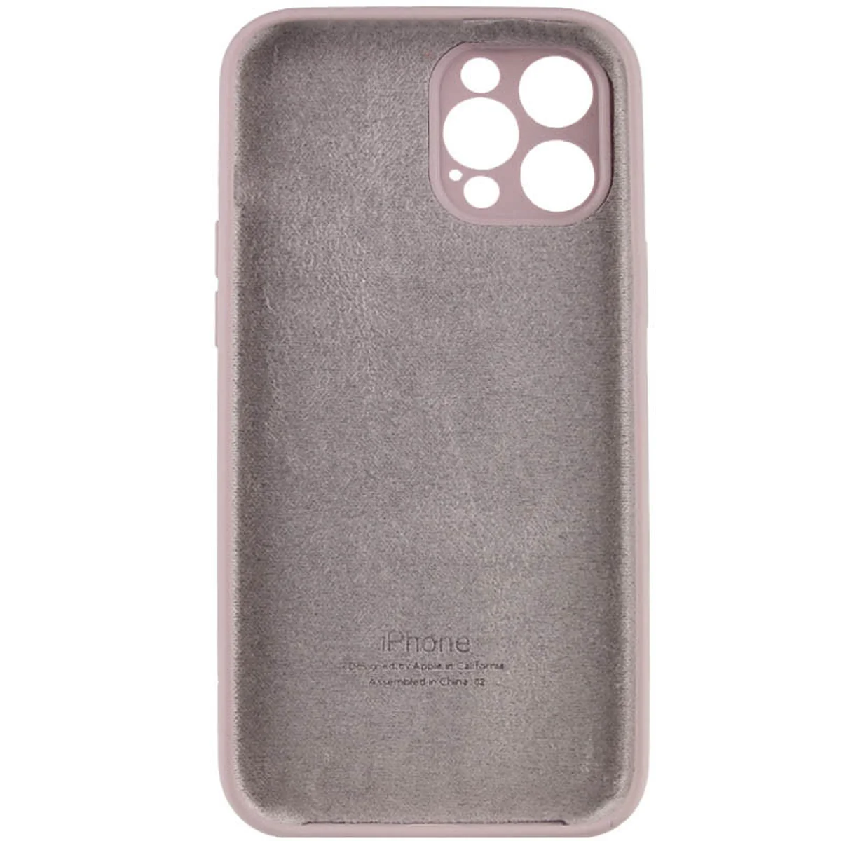 Чехол Silicone Case Full Camera Protective (AA) для Apple iPhone 12 Pro Max (6.7") Серый / Lavender