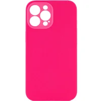 Чехол Silicone Case Lakshmi Square Full Camera для Apple iPhone 12 Pro Max (6.7") Розовый / Barbie pink