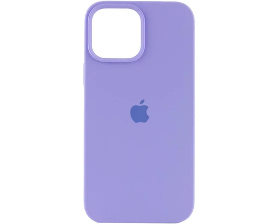 Чохол Silicone Case (AA) Logo with MagSafe для Apple iPhone 12 Pro Max (6.7") Бузковий / Dasheen