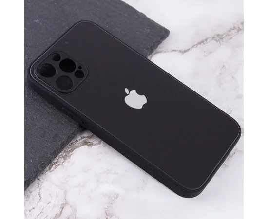 TPU+Glass чехол Matte Candy Full camera для Apple iPhone 12 Pro Max (6.7") Черный