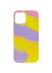 Чехол Silicone case full Aquarelle для Apple iPhone 12 Pro Max (6.7") Сиренево-желтый